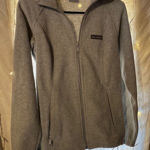 Columbia light grey jacket.
